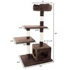 4 Tier Cat Tree- Plush Multi-Level Cat Tower with Sisal