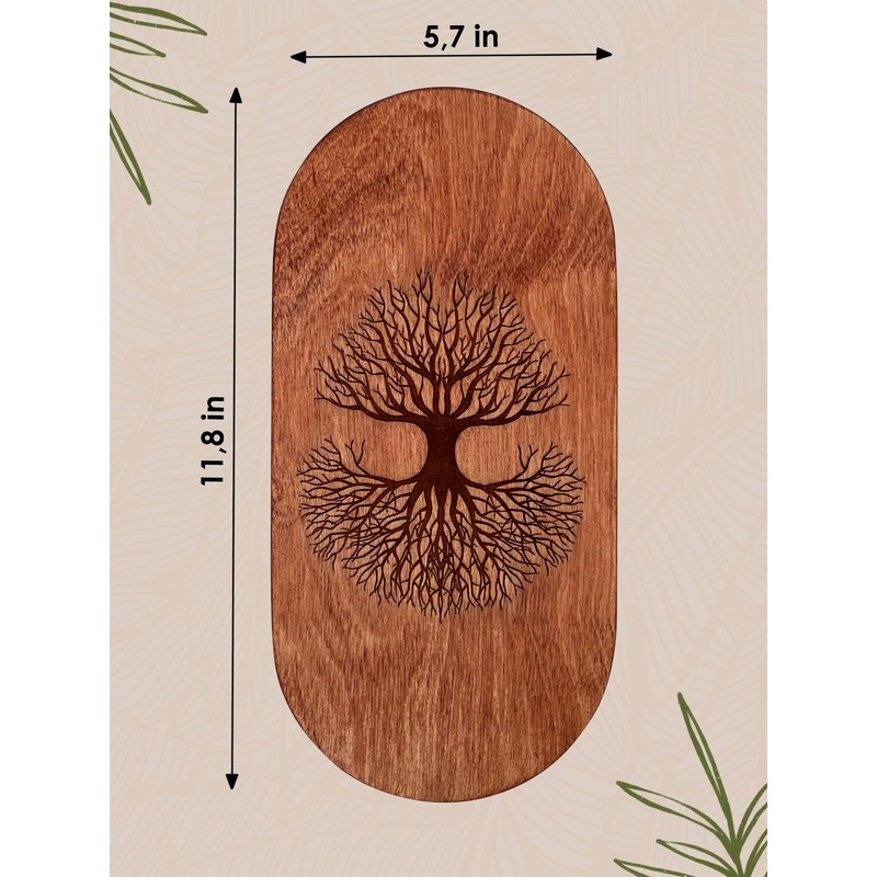 Wooden Yoga Board for Acupressure and Meditation with Nails for