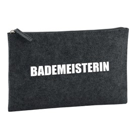 Huuraa Toiletry Bag Bath Manager Lettering Gift 1 Litre Charcoal Felt Bath Manager Gift Idea