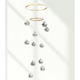 Rodudu Disco Ball Mobile Spiral Spinner Ball 32 Inch Height with Bamboo Circle for Indoor Outdoor Yard Garden Patio Home Decoration and Party Weding Festival Birthday