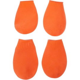 Dog Rubber Boots Small Dog Shoes Dog Boots, Rubber Rain Shoes Dog Boots 4Pcs Paw Protection for Dogs for Pet Cat Dog Dog Boots Dog Breathable Boots (Orange, L)