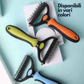 Tierhaarentfernungsbürste - doppelseitige Hundebürste, Hundebürste, Unterfellbürste, Katzenbürste, Katzenbürste, Fellbürste verletzt nicht die Haut Ihres Freundes/A P (Orange)