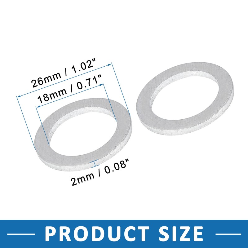 A ABSOPRO Pack of 10 Car Oil Drain Screws Gasket