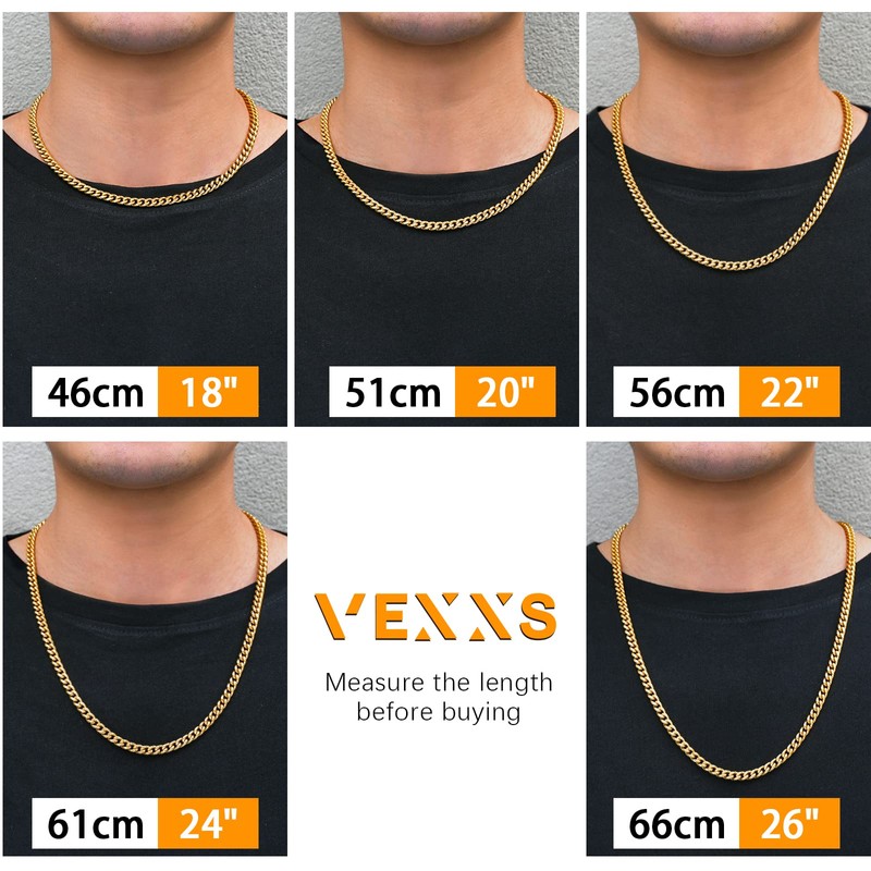 VEXXS 5mm 7mm Cuban Chain14