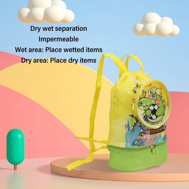 Funny Cute Cartoon Drawstring Backpack Bag Portable Kids Sports Backpack