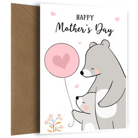 Mama Bear Happy Mother's Day Card from Daughter or Son | Perfect for Wife as 1st Mother's Day Card | Lovely and Cute Mothers Day Cards