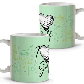 LolaPix Golf Accessories, Gifts for Golfers, Gifts for Athletes, Original Mugs for Gifting, Coffee Mugs, Ceramic Mugs, 330 ml, Golf