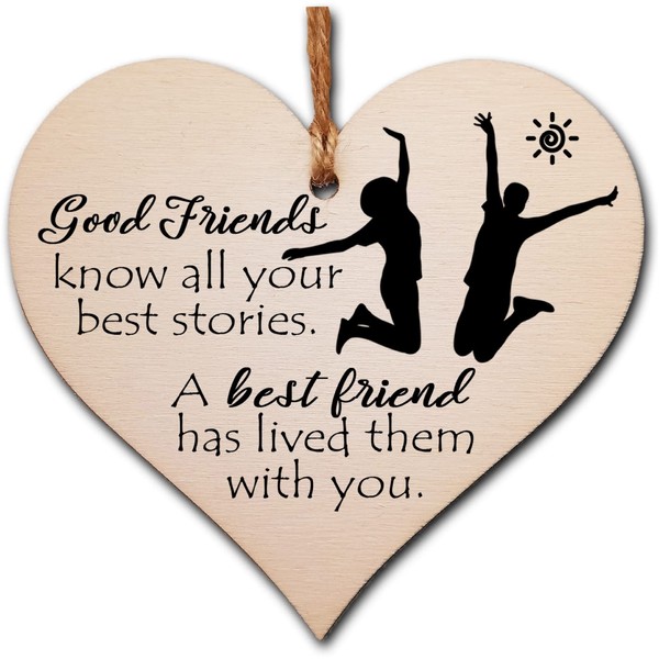 Handmade Wooden Hanging Heart Plaque Gift Perfect for your Best