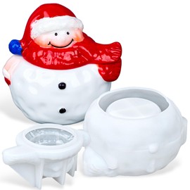 Jar Resin Molds with Lid Snowman Shape Silicone Mold for Epoxy Resin Casting Mould DIY Christmas Jewelry Storage Jars Candy Container Candle Box Flowerpot Making Cement Concrete Craft Molds Home Decor