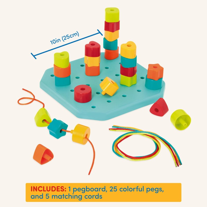 Battat Plug-in Game and Threading Game - Motor Skills Toy,