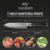 DAMASCUS Santoku Knife 7 Inch, Professional Kitchen Knife Forged with