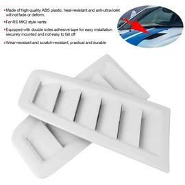 Bonnet Ventilation Holes, Pack of 2 Universal Bonnet Ventilation Openings, Bonnet, Car Exterior Parts, Air Flow Inlet Slats Hoods Replacement for Focus RS MK2 Style, ABS
