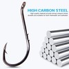 Sharp Octopus Baitholder Hooks, 100 pcs High Carbon Steel Barb