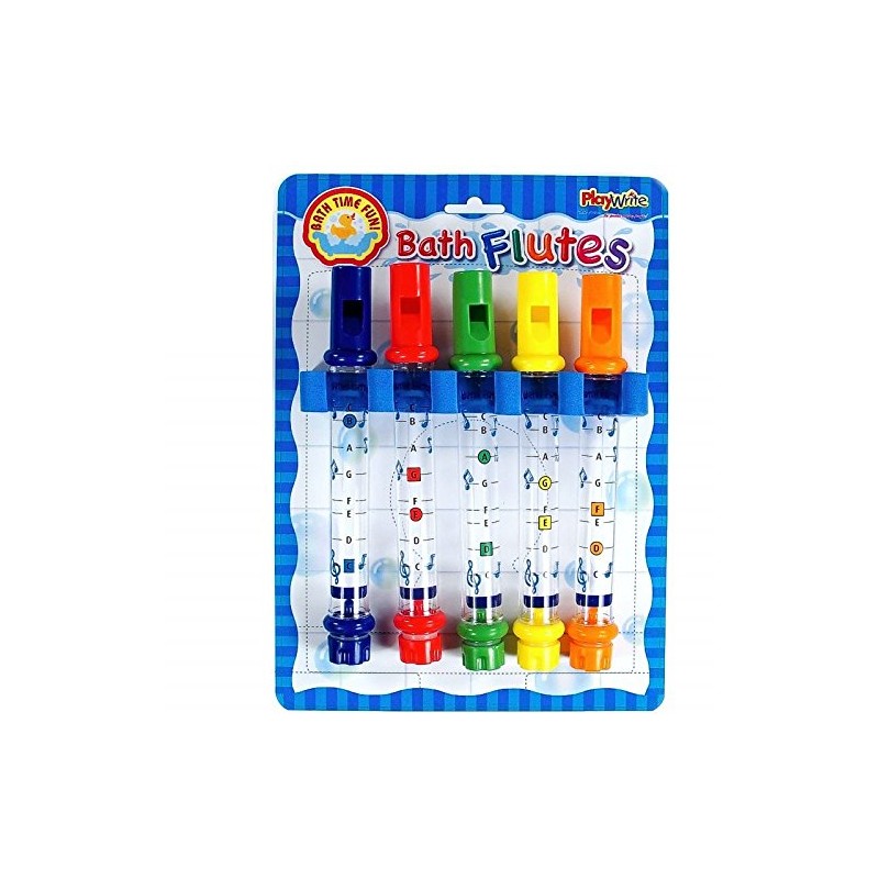 Playwrite Bath Flutes - Children's Bath Toys, Pack of 5