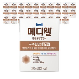 Mediwell savory liquid food, nutritious snack for the elderly, nutritious meal replacement for patients, Mediwell senior health 30 items / 메디웰 구수한맛 유동식 어르신 영양간식 영양식 식사대용 환자 매디웰 노인 건강 30개