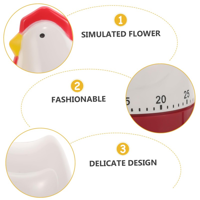 iplusmile 2pcs Cartoon Shaped Kitchen Timer Mechanical Cooking Countdown Timer