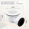 Low Profile Shower Drain, 2" PVC Side Outlet Drain Assembly