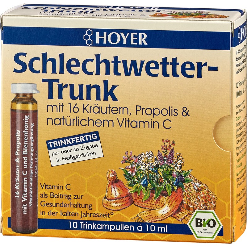 HOYER Bad Weather Trunk Drinking Ampoules Organic 10 x 10