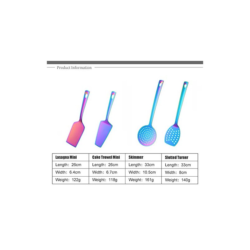 SBOMHS Spatula Stainless Steel 2 Pieces Spatula for Kitchen Roasting