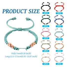 10 Pcs Adjustable Braided Cord Bracelets Half-Finished Braided Bracelets DIY Friendship Bracelets Adjustable Beaded Bracelets for Women Men Jewelry Making Mother's Day Gifts