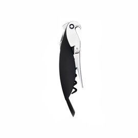 Alessi Parrot Sommelier Corkscrew Made of Cast Aluminium and PC, Black