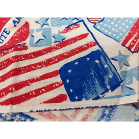 Marcus Brothers Textiles Vtg Flags Patriotic Fabric Red, White, Blue Stars Marcus Brothers BTY NOS