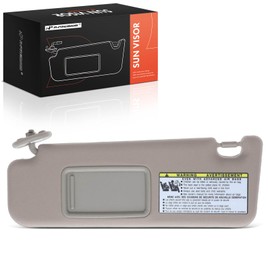 A-Premium Left Driver Side Sun Visor with Mirror - Compatible with Toyota 4Runner 2004 2005 2006 2007 2008, Without Light, with Sliding Sun Visor Extension, Beige