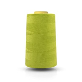 Realm Single Overlocking Sewing Machine Polyester Thread 5000 Yards Cones White Black Natural Navy Red (Lime)