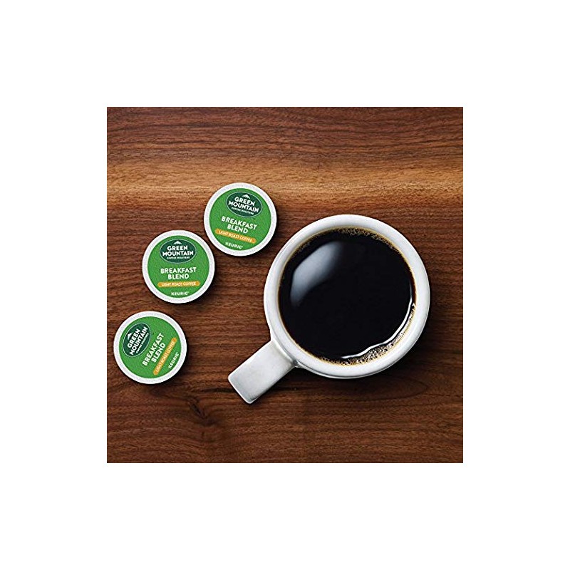 Green Mountain Coffee Roasters Breakfast Blend Flavor Coffee, Keurig Single-Serve