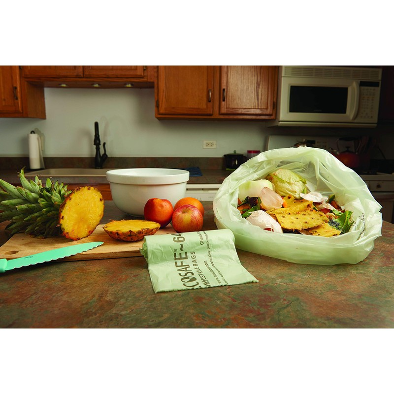 Stout E2430E85 EcoSafe-6400 Compostable Compost Bags 13gal .85mil 24 x