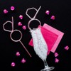 Pink Diamond Ring Silly Straws Bulk 48 Pc