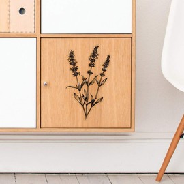 Large 210mm 'Simple Lavender Plant' Transparent/Clear Sticker Decal for Windows/Cars/Walls (DC00134526)