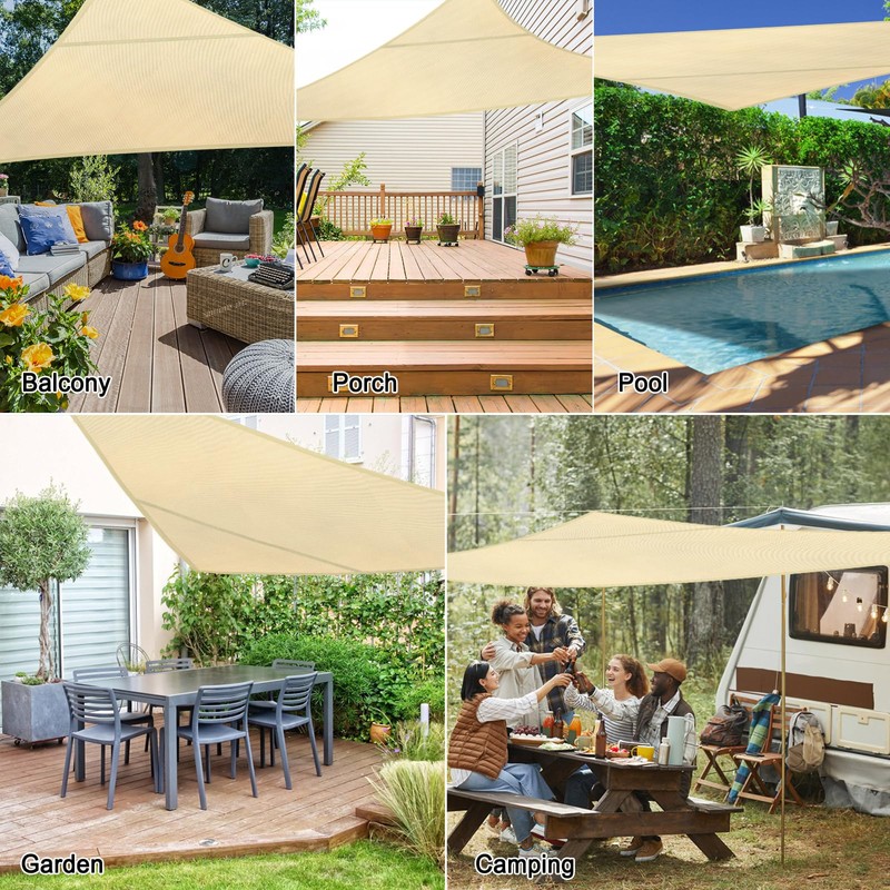 3 x 3 x 4.3 m Triangular Awning for Balcony,