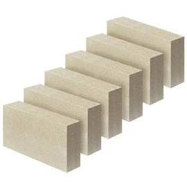 Protalwell Fire Bricks, Size 9″ x 4-1/2″ x 2-1/2″, 6-Pack, Light Weight Insulating Fire Bricks, 2.5 Inch Thick Firebricks Replacement for Wood Stoves, Fireplaces