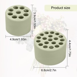 UESDU Pack of 2 Hanataba Flower Holders, Spiral Ikebana Stem Holder, Flower Stem Holder, Vase, Bouquet Twisters, DIY Bouquet Flower Arrangement Accessory, Green (Large + Small)