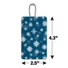 Snowflakes on Blue Tile Pattern Luggage Card Suitcase Carry-On ID