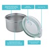 Smash Microwave Safe Stainless Steel Mini Dressing/Sauce Pots, Sage, 2oz