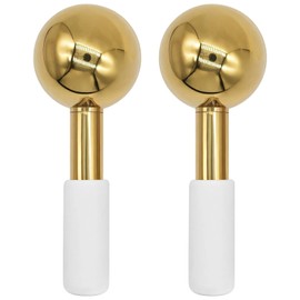 2 PCS Ice Globes for Face, Stainless Steel Ice Globe Face Lifting and Firming Tool, Ice Ball Face Skin Care, Reduces Puffiness and Dark Circles, Smooth Metal Surface for Easy Cleaning