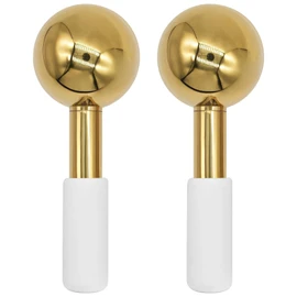 2 PCS Ice Globes for Face, Stainless Steel Ice Globe Face Lifting and Firming Tool, Ice Ball Face Skin Care, Reduces Puffiness and Dark Circles, Smooth Metal Surface for Easy Cleaning