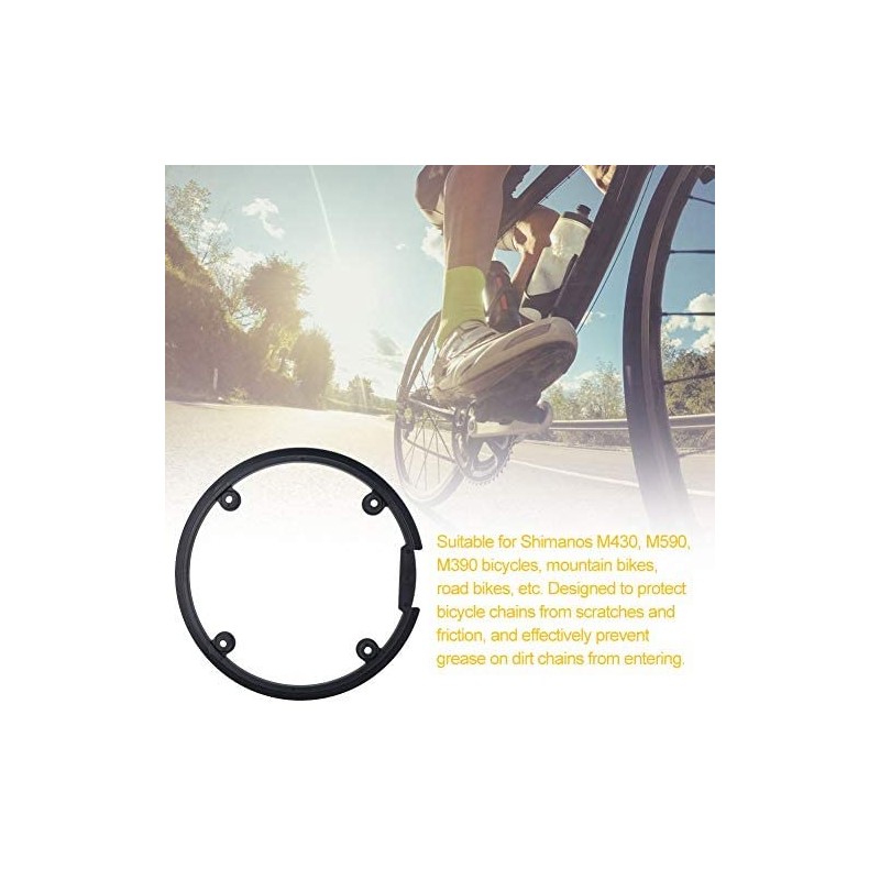 Chain Guard Protector, Black Plastic Chain Wheel Crankset Cover for