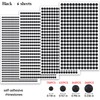 1792pcs Self Adhesive Face Gems Rhinestones Stickers Silver Black Hair