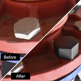 Aoktorkit 50 Pcs Hex Nut Covers, Black M12*18 * 12 Nut Caps, Plastic Nut Protection Caps for Hex Hexagon Nuts