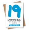 19th Birthday Card - Funny Joke for 19 Year Old