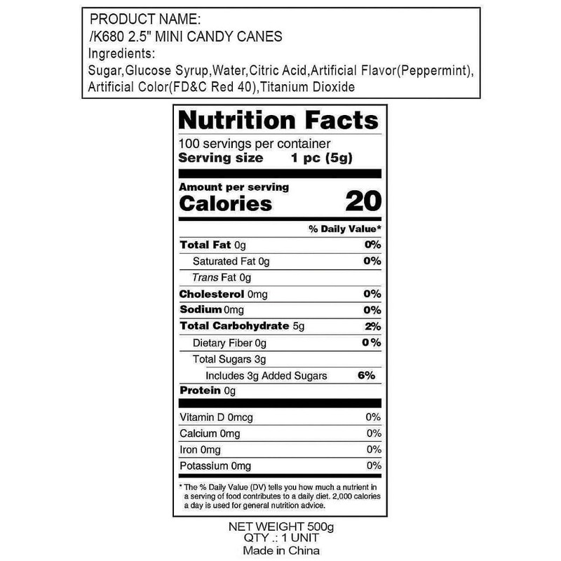 Fun Express Mini Candy Canes Bulk 100 Count - Individually