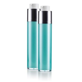 JUVITUS (2 PACK) 1 oz Airless Twist Top Teal Blue Pump Bottle