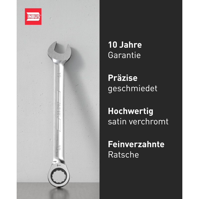 INBUS® 74056 Combination Ratchet Wrench 19 mm