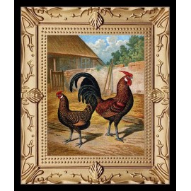 Unbranded Rooster Bird Miniature Dollhouse Art Picture 8193