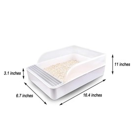 Tfwadmx Pet Small Rabbit Litter Box Toilet, 2 Pcs Bunny Rectangle Potty Trainer, Corner Litter Box Pet Pan for Small Animal/Rabbit/Guinea Pig/galesaur/Ferret,etc