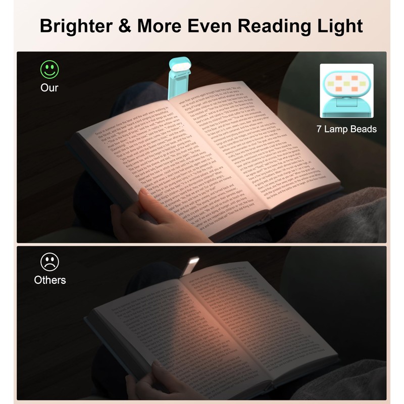 Gritin Reading Light, Rechargeable Book Light for Reading in Bed