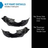TRQ Inner Fender Liner Set Compatible with 2001-2005 Toyota RAV4